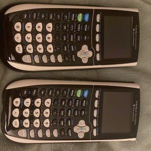 Two TI-84 Plus C Silver Edition Calculators